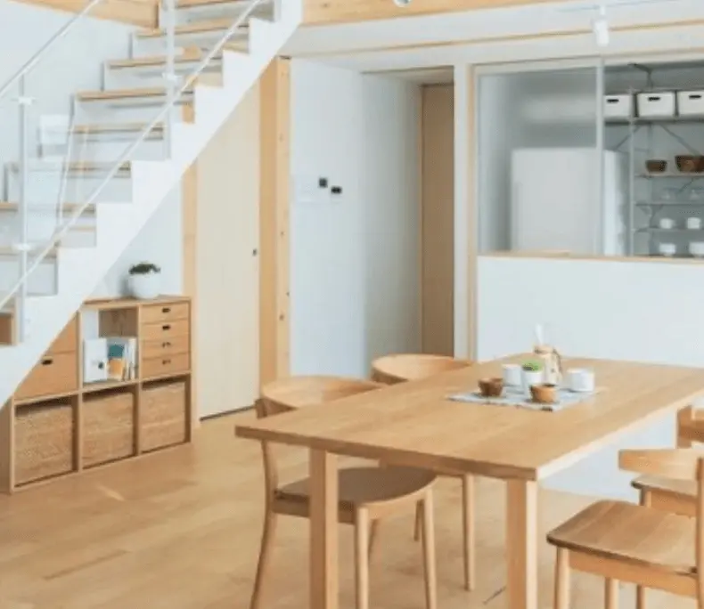Un ejemplo de la estética Technozen, que muestra elementos de diseño minimalistas inspirados en el Japón